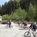 Harz mountainbikers in de file